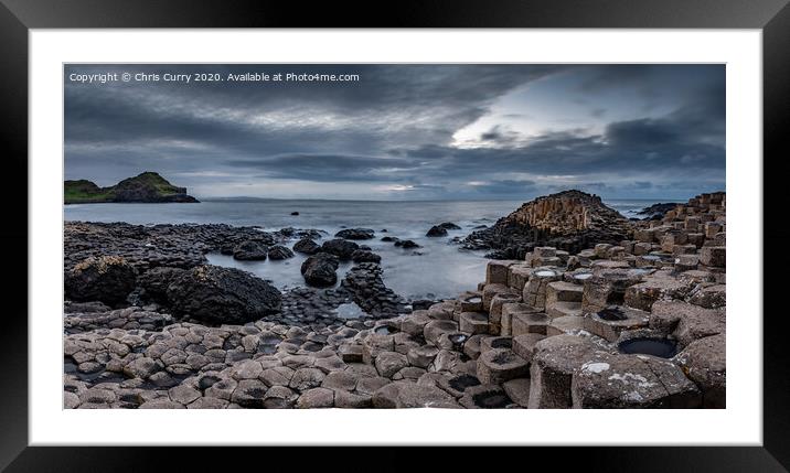 Giants Causeway Panoramic County Antrim Northern Ireland Framed Mounted Print by Chris Curry