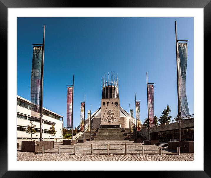 Catholic Cathedral, Liverpool Framed Mounted Print by Dave Wood