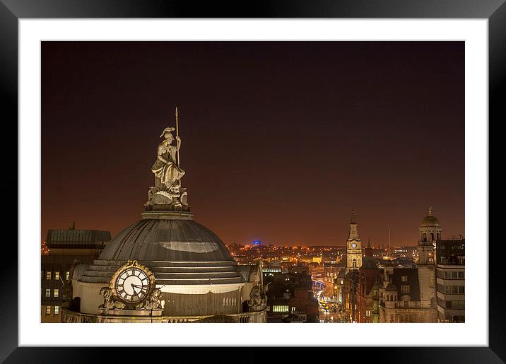 Liverpool at Night Framed Mounted Print by Dave Wood
