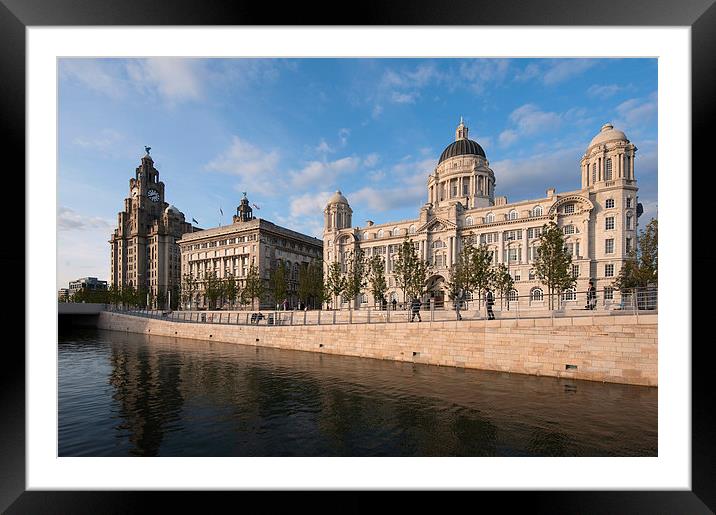 The Three Graces, Liverpool Framed Mounted Print by Dave Wood