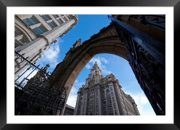 Royal Liver Building, Liverpool Framed Mounted Print by Dave Wood