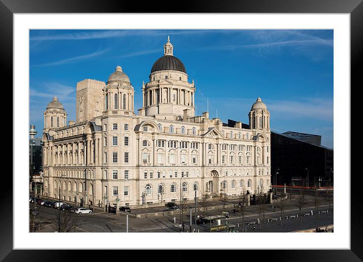  Port of Liverpool Building, Pier Head, Liverpool Framed Mounted Print by Dave Wood