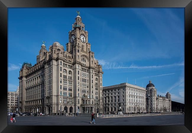 The Three Graces, Liverpool, England Framed Print by Dave Wood