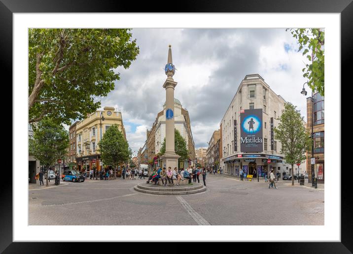 Seven Dials, Covent Garden, London Framed Mounted Print by Dave Wood