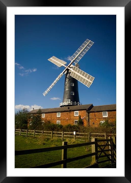 Wolds Windmill Framed Mounted Print by Ian Pettman