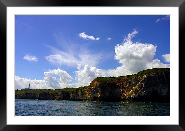 Flamborough The Cliffs Framed Mounted Print by Ian Pettman