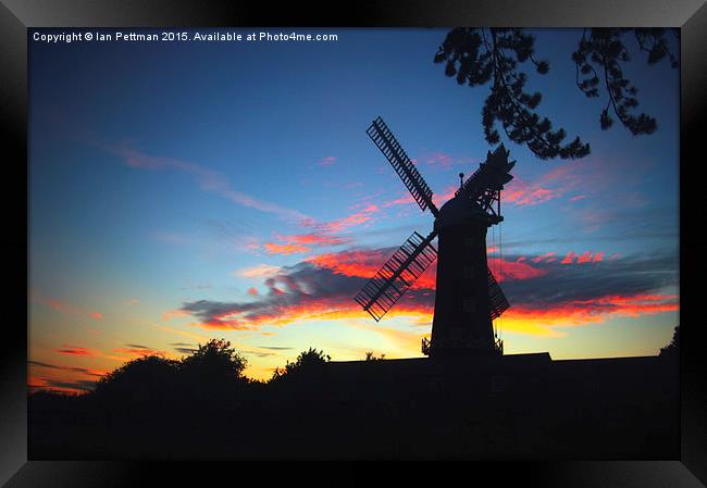 The Mill at Sunset Framed Print by Ian Pettman