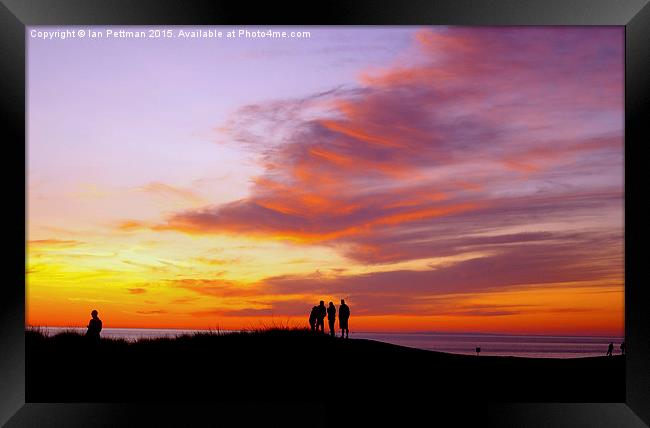 Beach Sunset Framed Print by Ian Pettman