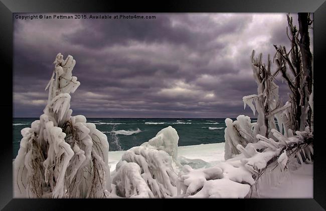 Winter Sky, Ice and Water Framed Print by Ian Pettman