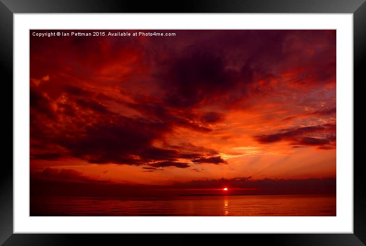 Port Onieda Sunset Framed Mounted Print by Ian Pettman