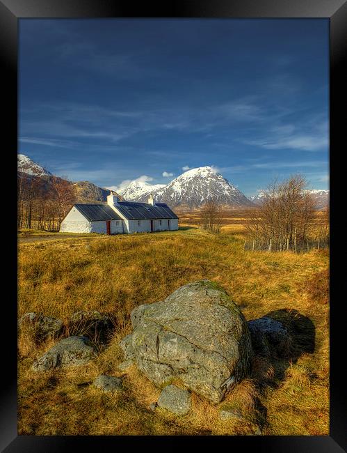 Blackrock Cottage, Glencoe, Scotland. Framed Print by ALBA PHOTOGRAPHY
