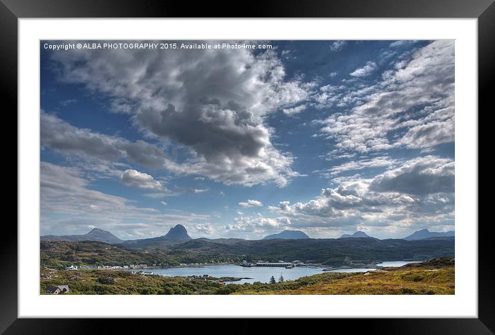  Lochinver Bay, Sutherland, Scotland. Framed Mounted Print by ALBA PHOTOGRAPHY