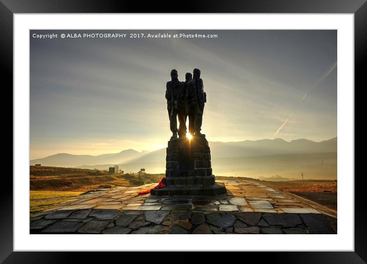 The Commando Memorial, Spean Bridge, Scotland Framed Mounted Print by ALBA PHOTOGRAPHY