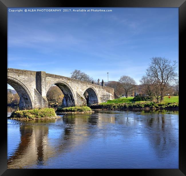 Stirling Old Bridge, Scotland Framed Print by ALBA PHOTOGRAPHY