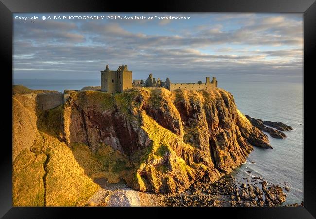 Dunnottar Castle, Stonehaven, Scotland. Framed Print by ALBA PHOTOGRAPHY