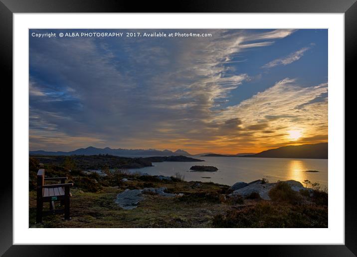 Isle of Skye Sunset, Scotland. Framed Mounted Print by ALBA PHOTOGRAPHY