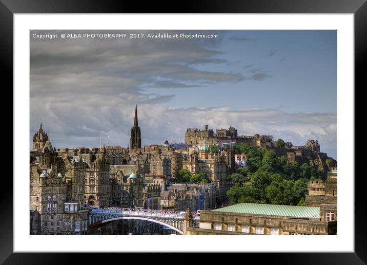 Edinburgh City Centre, Scotland. Framed Mounted Print by ALBA PHOTOGRAPHY