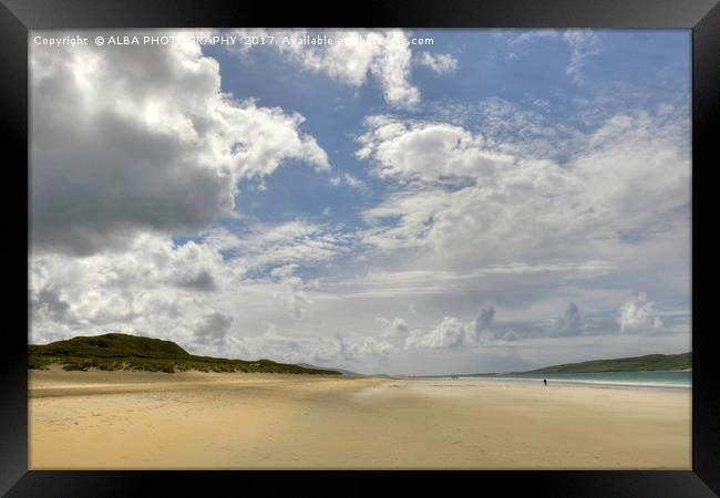 Luskentyre Sands, Isle of Harris, Scotland Framed Print by ALBA PHOTOGRAPHY