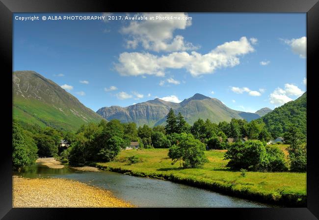 The River Coe, Glencoe, Scotland Framed Print by ALBA PHOTOGRAPHY