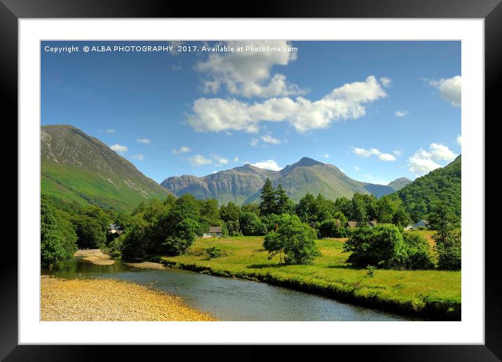 The River Coe, Glencoe, Scotland Framed Mounted Print by ALBA PHOTOGRAPHY