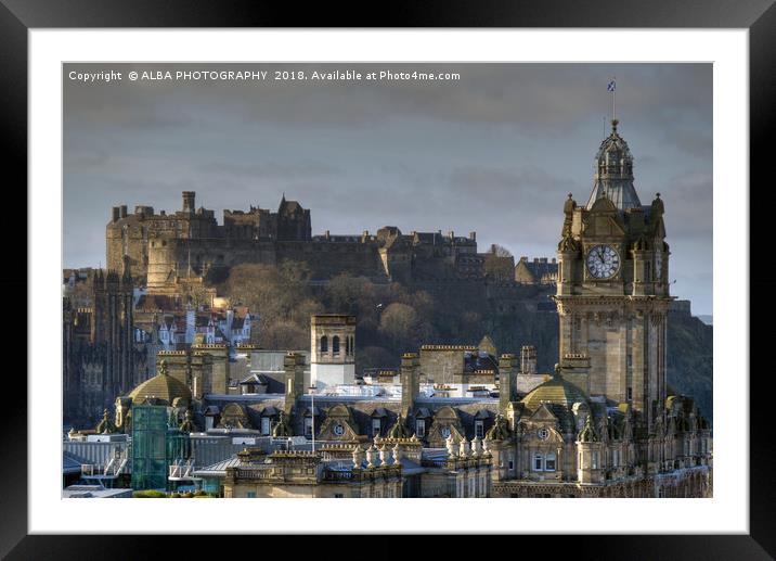 Edinburgh Castle, Scotland Framed Mounted Print by ALBA PHOTOGRAPHY