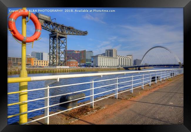 The River Clyde, Glasgow, Scotland. Framed Print by ALBA PHOTOGRAPHY