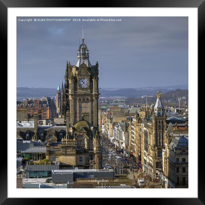 Edinburgh City Centre, Scotland. Framed Mounted Print by ALBA PHOTOGRAPHY