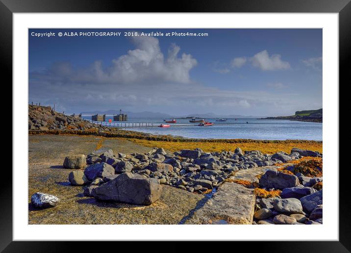 Isle of Muck Harbour, Small Isles, Scotland Framed Mounted Print by ALBA PHOTOGRAPHY