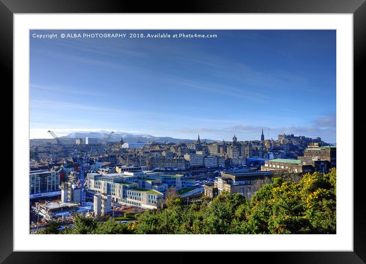 The Royal Mile & Edinburgh Castle, Scotland Framed Mounted Print by ALBA PHOTOGRAPHY