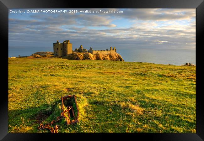 Dunnottar Castle, Stonehaven, Scotland. Framed Print by ALBA PHOTOGRAPHY
