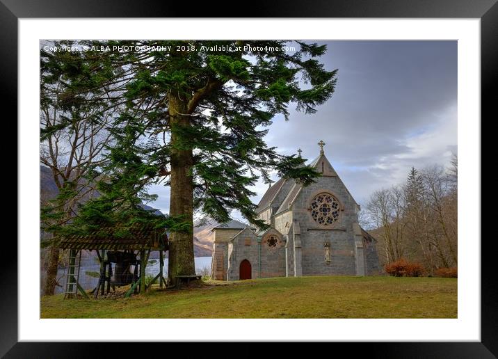 Catholic Church of St Mary & St Finnan, Glenfinnan Framed Mounted Print by ALBA PHOTOGRAPHY