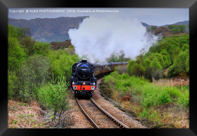 The Jacobite Steam Train. Framed Print by ALBA PHOTOGRAPHY