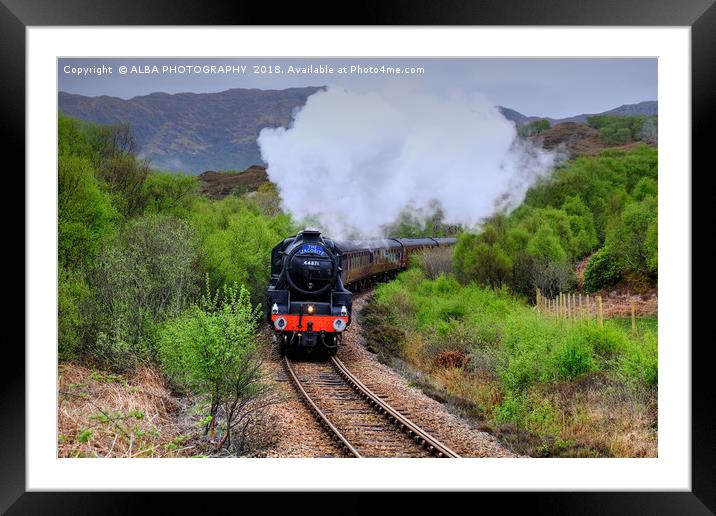 The Jacobite Steam Train. Framed Mounted Print by ALBA PHOTOGRAPHY