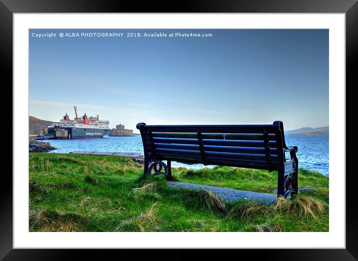 Castlebay Harbour, Isle of Barra, Outer Hebrides. Framed Mounted Print by ALBA PHOTOGRAPHY