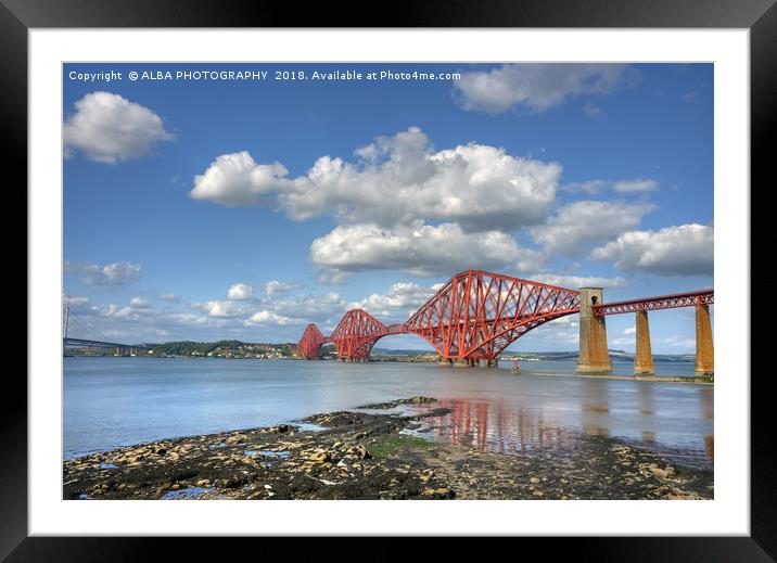 Forth Bridge, South Queensferry, Scotland. Framed Mounted Print by ALBA PHOTOGRAPHY