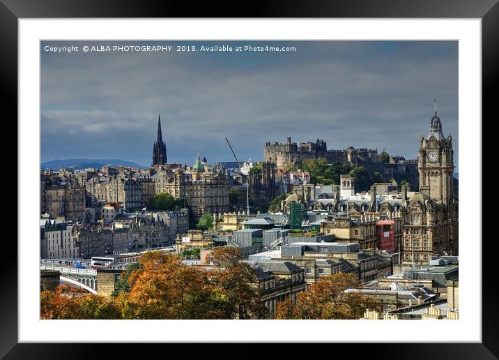 Edinburgh Castle & City Centre, Scotland Framed Mounted Print by ALBA PHOTOGRAPHY
