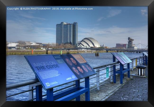 The River Clyde, Glasgow, Scotland.                Framed Print by ALBA PHOTOGRAPHY