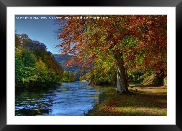 The River Tay, Dunkeld, Perthshire Framed Mounted Print by ALBA PHOTOGRAPHY