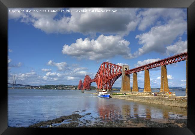 Forth Bridge, South Queensferry, Scotland. Framed Print by ALBA PHOTOGRAPHY
