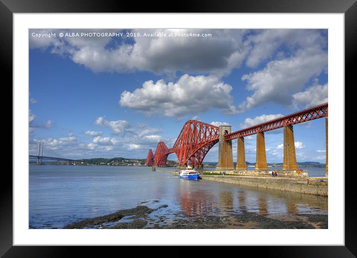 Forth Bridge, South Queensferry, Scotland. Framed Mounted Print by ALBA PHOTOGRAPHY