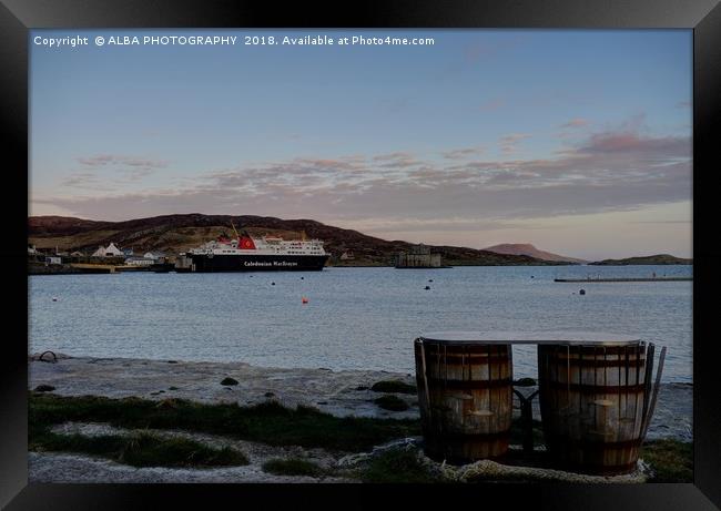Castlebay Harbour, Isle of Barra, Outer Hebrides. Framed Print by ALBA PHOTOGRAPHY
