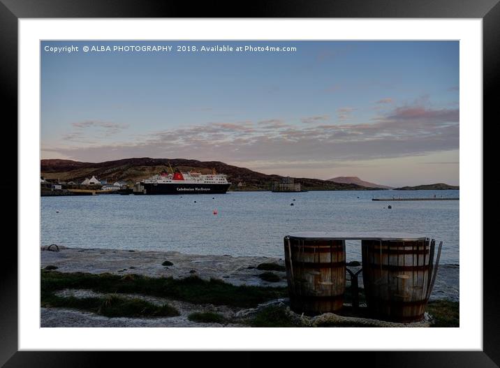 Castlebay Harbour, Isle of Barra, Outer Hebrides. Framed Mounted Print by ALBA PHOTOGRAPHY