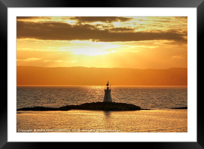 Mallaig Sunset, North West Scotland Framed Mounted Print by ALBA PHOTOGRAPHY