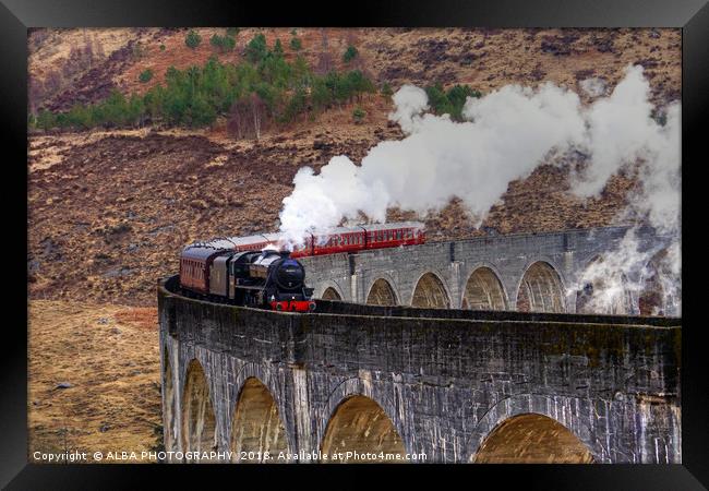 The Jacobite Steam Train. Framed Print by ALBA PHOTOGRAPHY