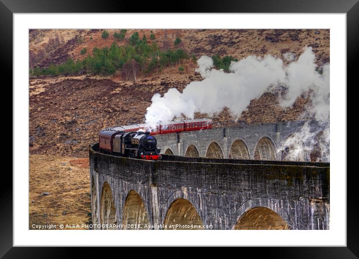 The Jacobite Steam Train. Framed Mounted Print by ALBA PHOTOGRAPHY