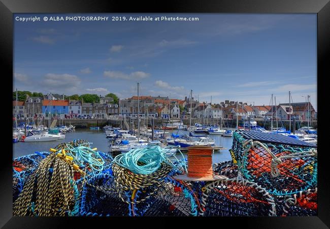 Anstruther Fishing Harbour, Fife, Scotland Framed Print by ALBA PHOTOGRAPHY