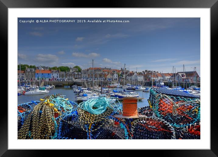 Anstruther Fishing Harbour, Fife, Scotland Framed Mounted Print by ALBA PHOTOGRAPHY
