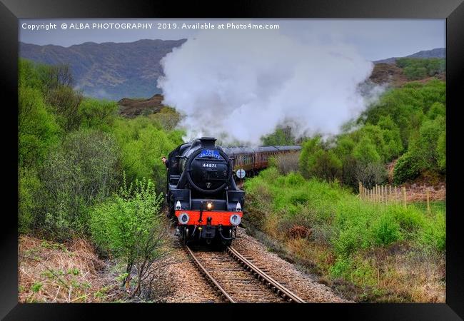 The Jacobite Steam Train, West Highland Line. Framed Print by ALBA PHOTOGRAPHY