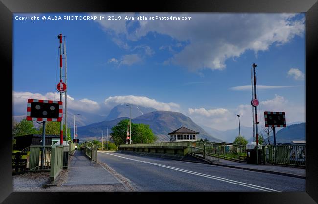 Ben Nevis & Neptune's Staircase, Banavie, Scotland Framed Print by ALBA PHOTOGRAPHY