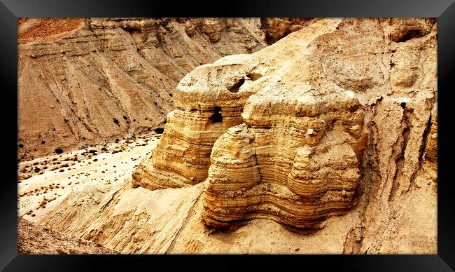 Qumran Cave #4 -- Dead Sea Scrolls Discovery Framed Print by Stephen Stookey